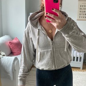 James Perse Grey Terry Hoody Size 4